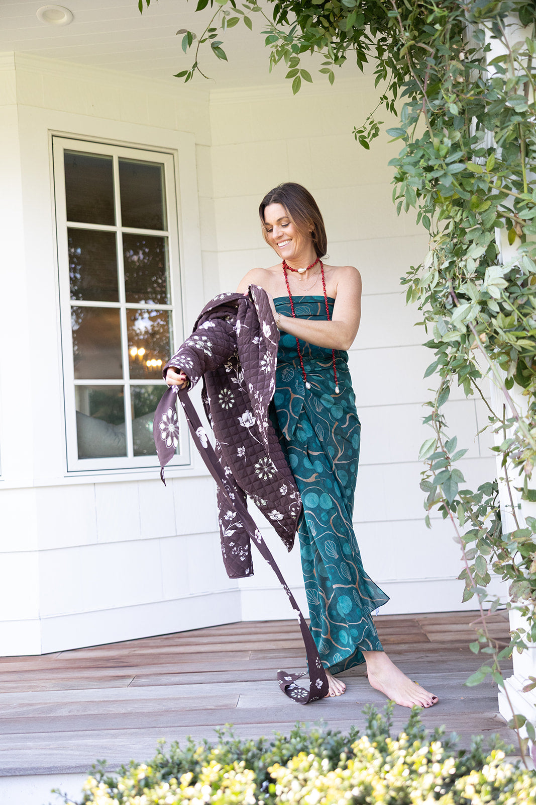 Red Lariat Baroque Pearl Necklace