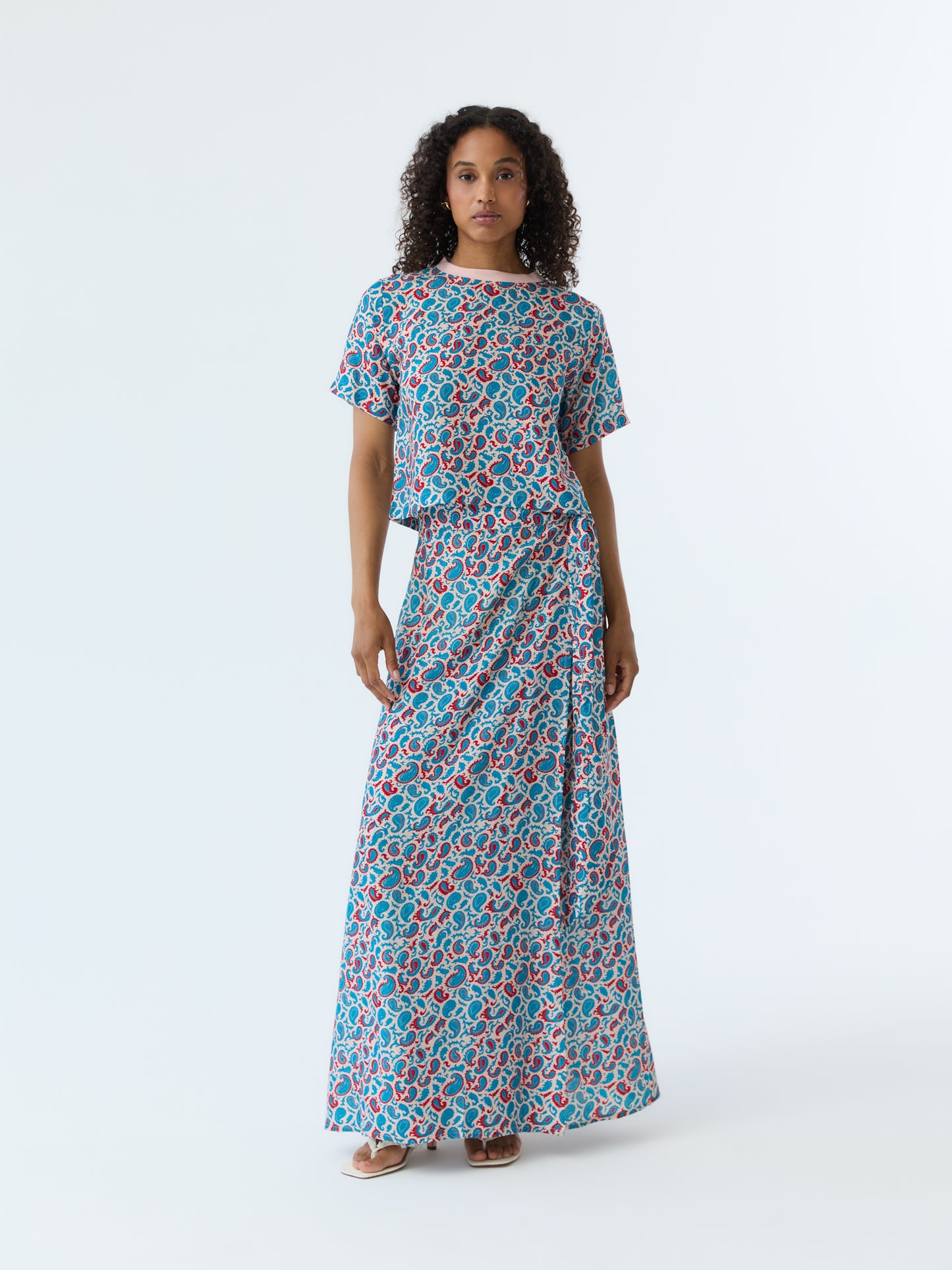 Joey Paisley Wrap Skirt