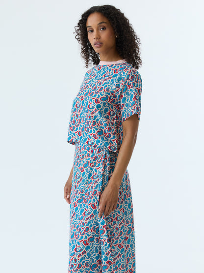 Joey Paisley Wrap Skirt