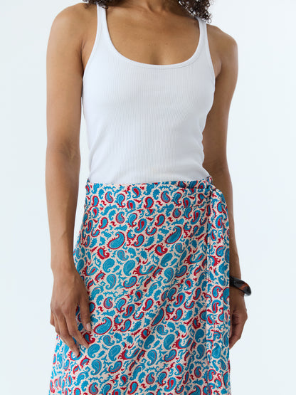 Joey Paisley Wrap Skirt