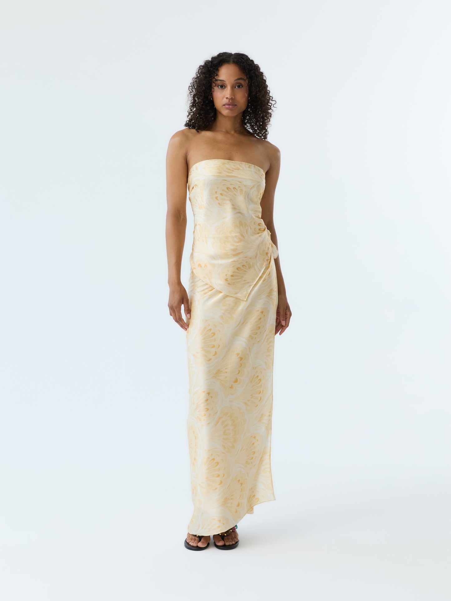 Marbleized Shell Pareo Set 100% Silk