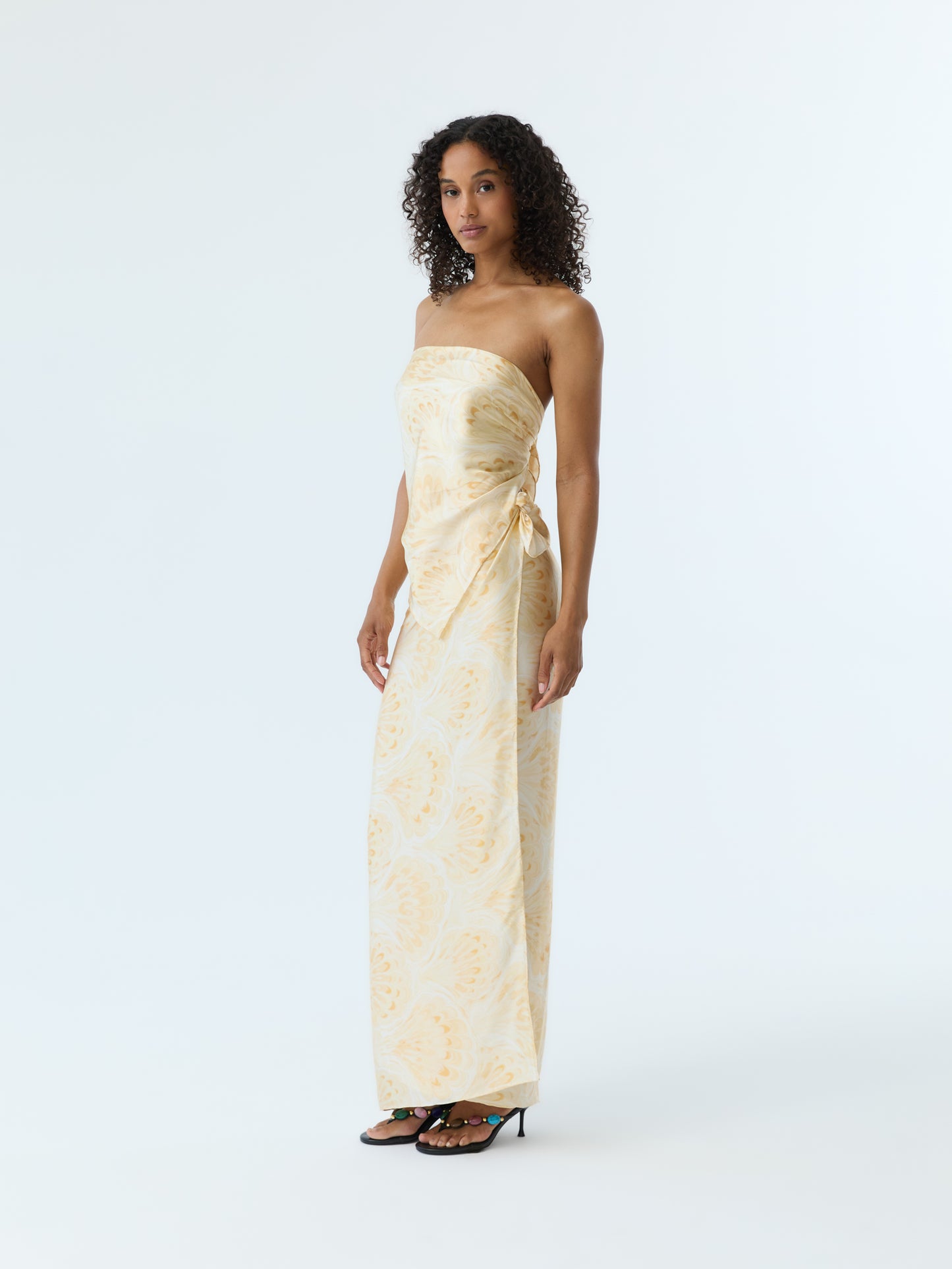 Marbleized Shell Pareo Set 100% Silk