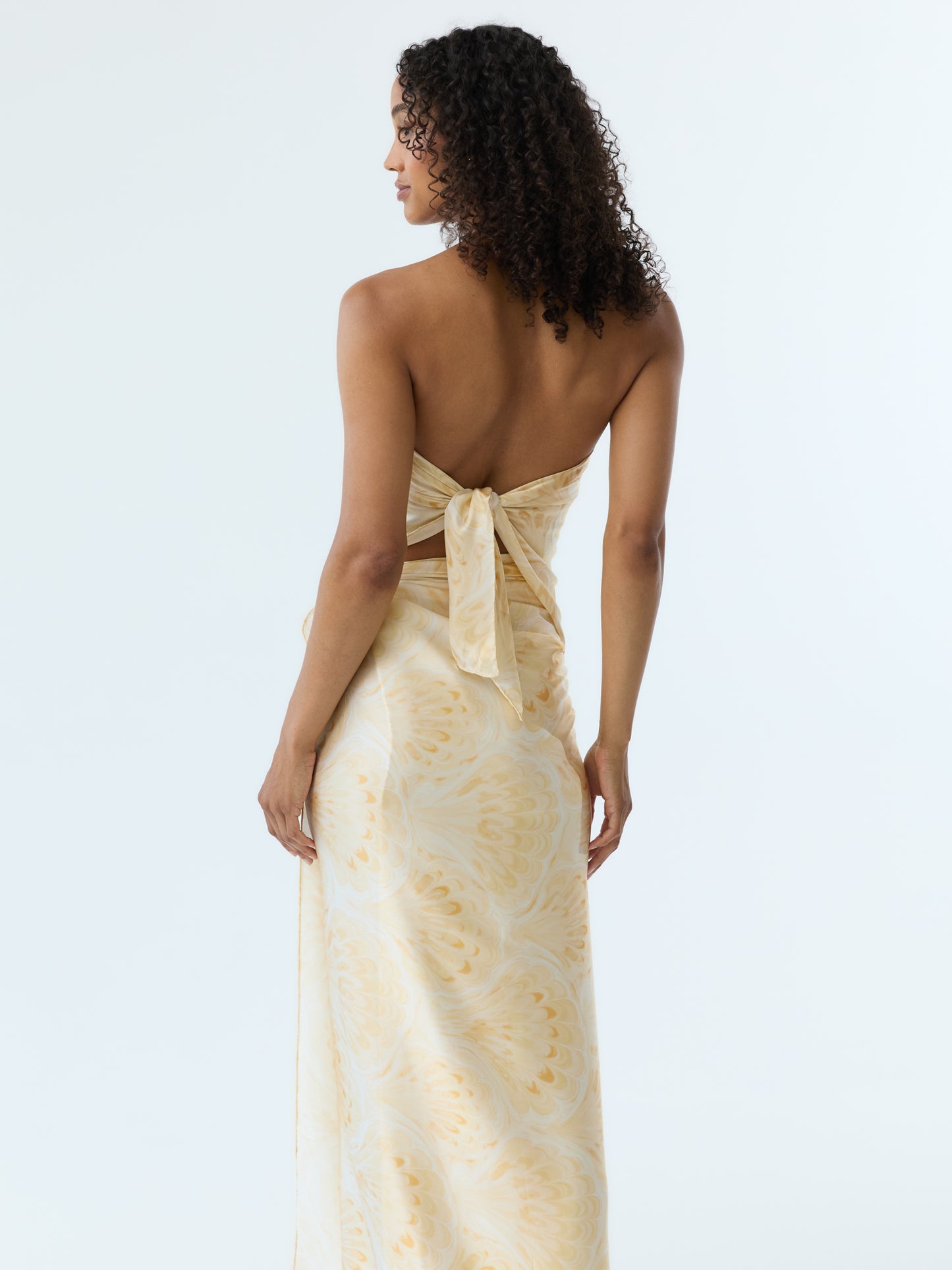 Marbleized Shell Pareo Set 100% Silk