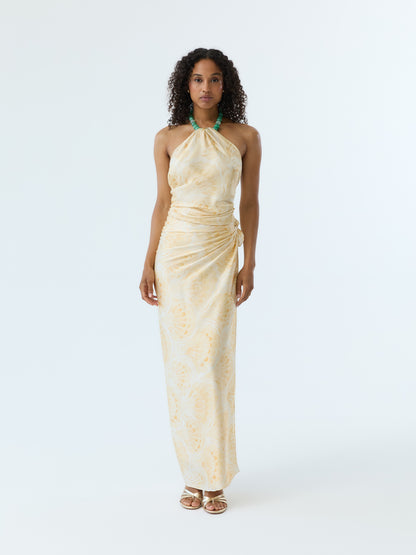 Marbleized Shell Pareo Set 100% Silk