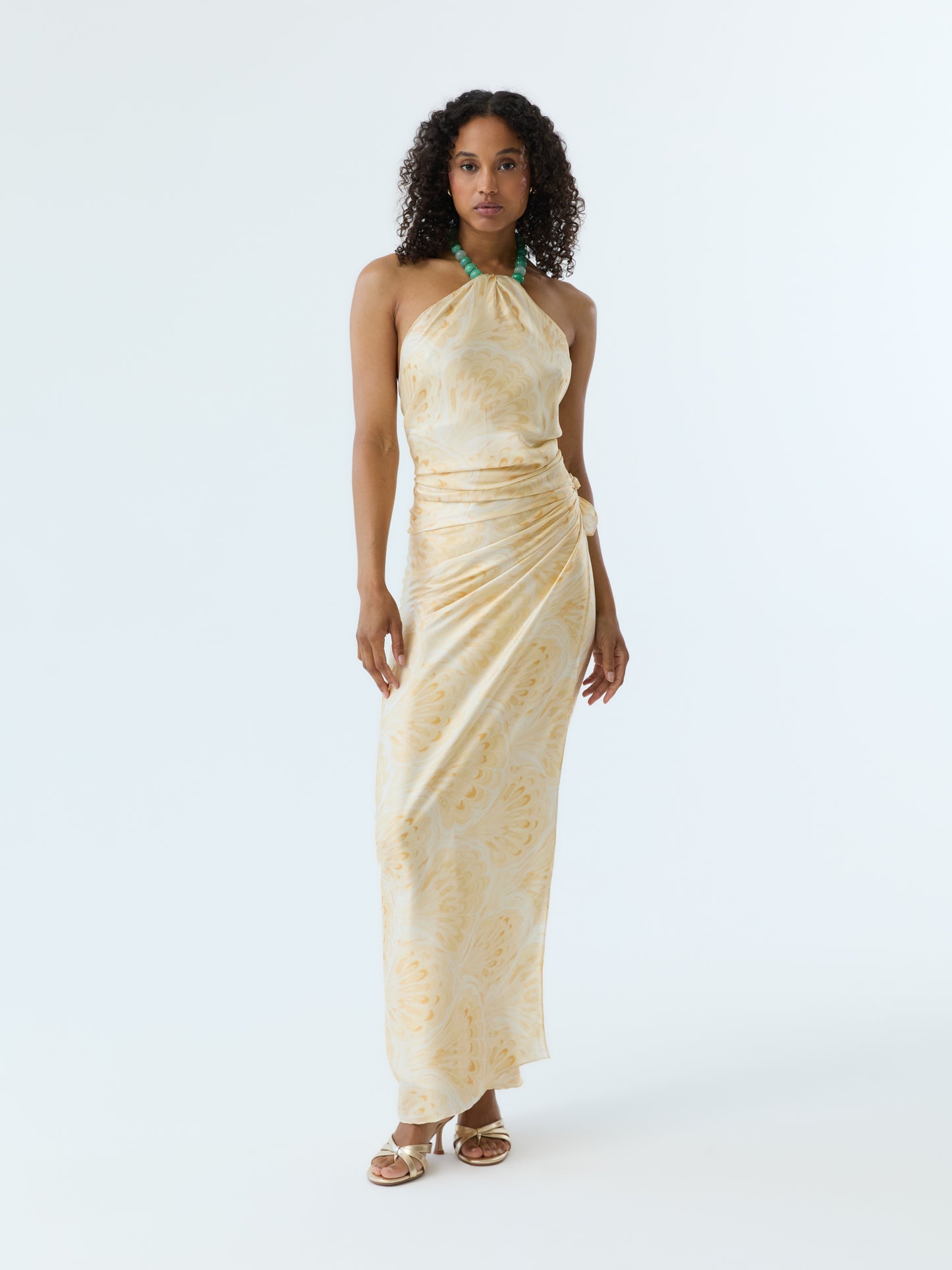 Marbleized Shell Pareo Set 100% Silk