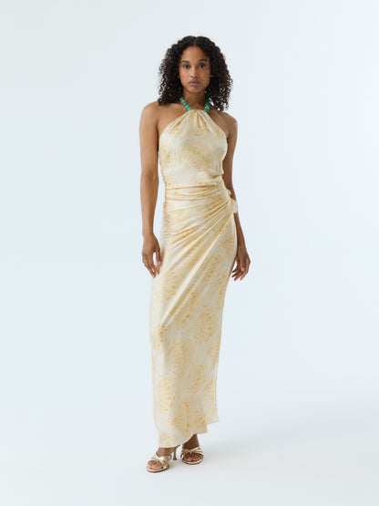 Marbleized Shell Pareo Set 100% Silk