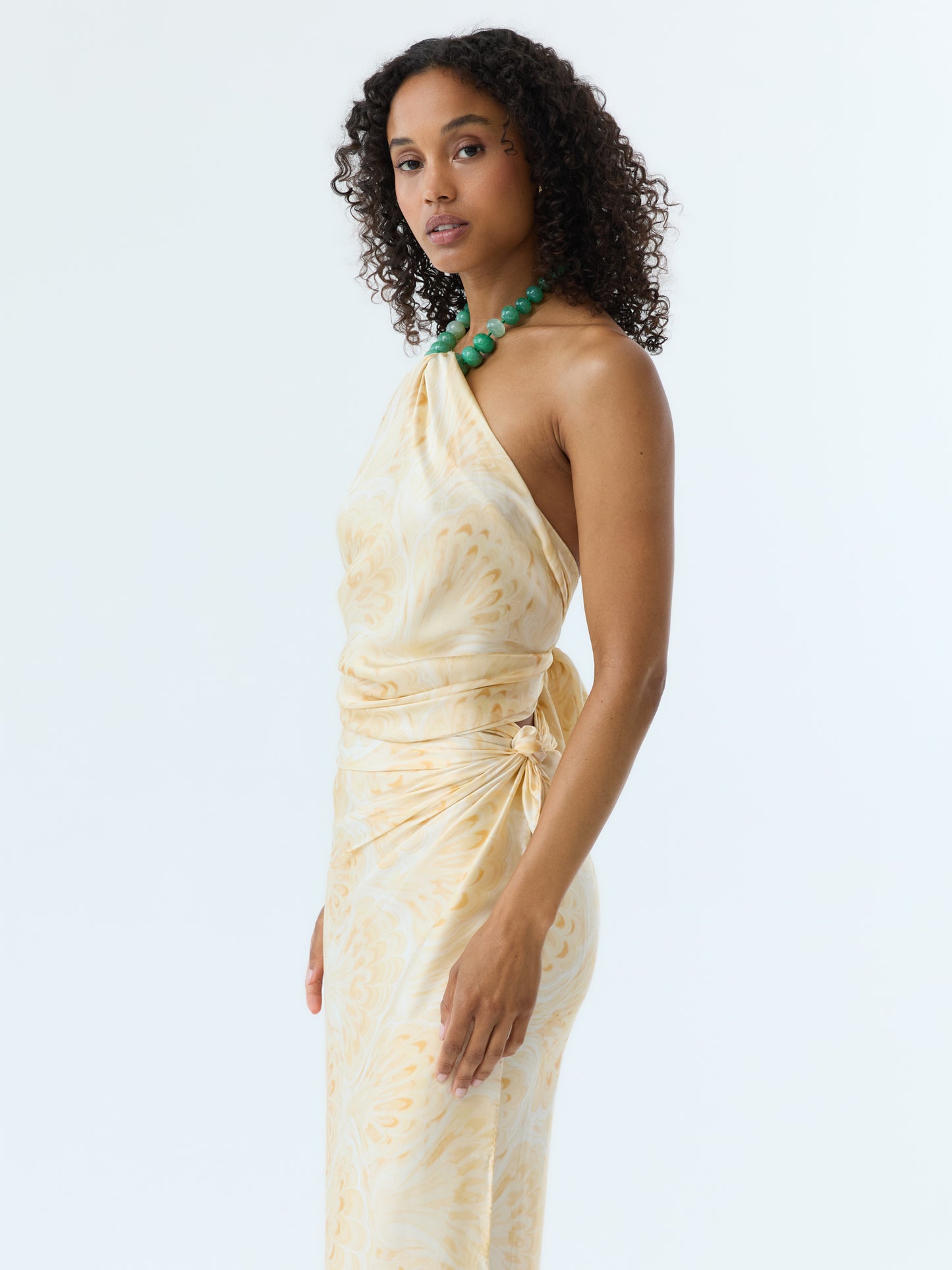 Marbleized Shell Pareo Set 100% Silk