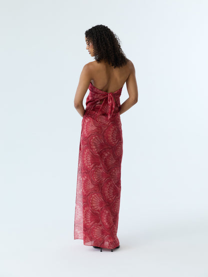 Red Marbleized Shell Pareo Set