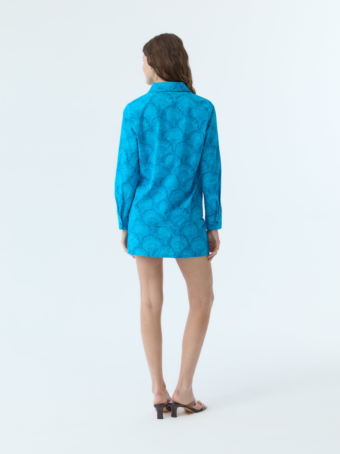 Colin Marbleized Shell Button Down Shirt