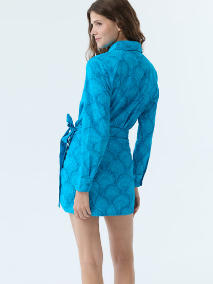 Colin Marbleized Shell Button Down Shirt