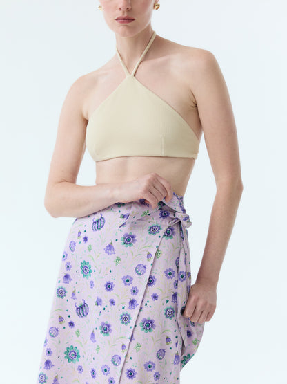 Coley Midi Floral Wrap Skirt