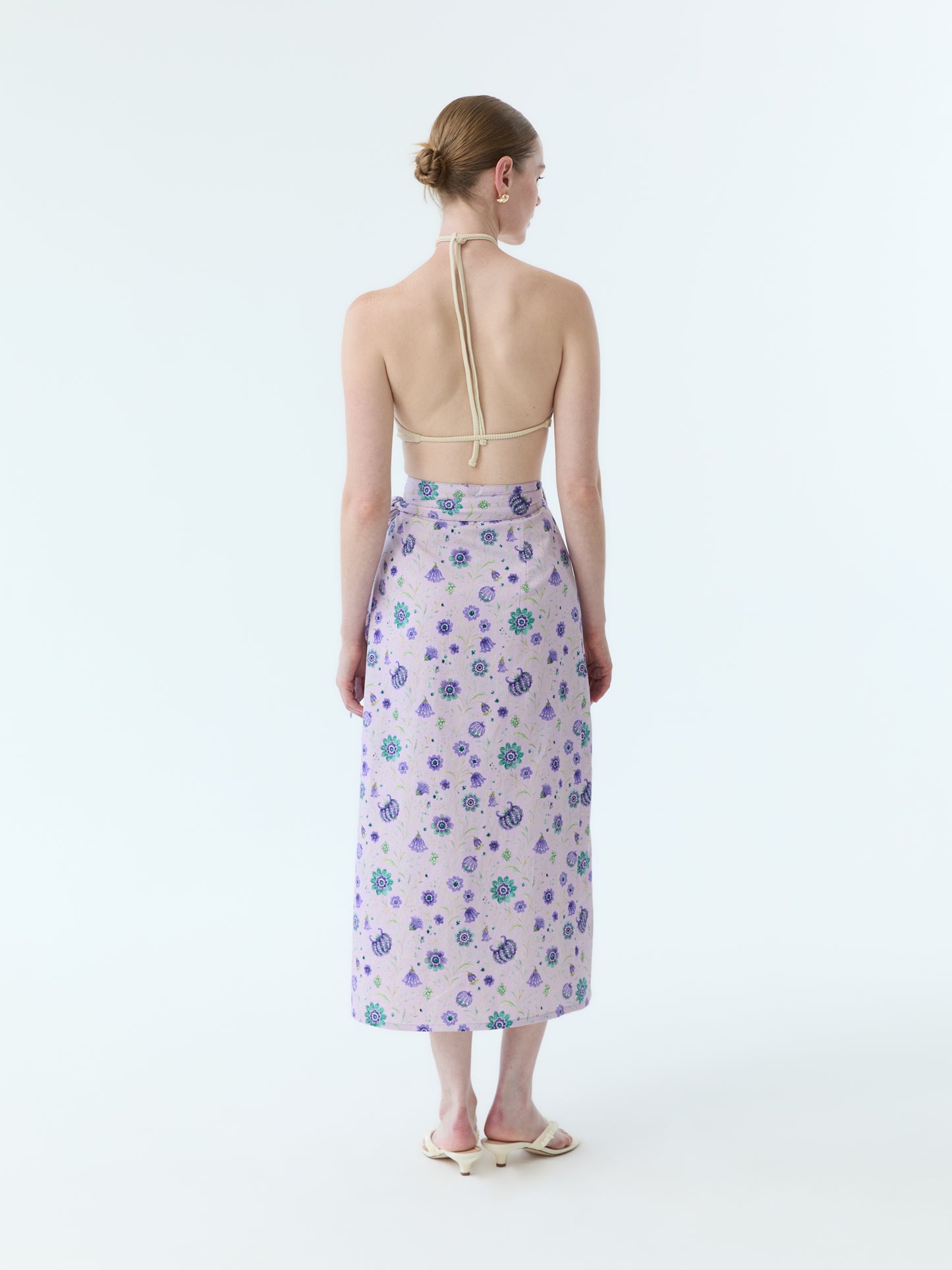 Coley Midi Floral Wrap Skirt
