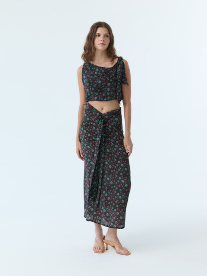 Mary Midnight Current Midi Skirt