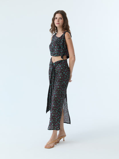 Mary Midnight Current Midi Skirt