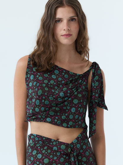 Mary Midnight Current Crop Top
