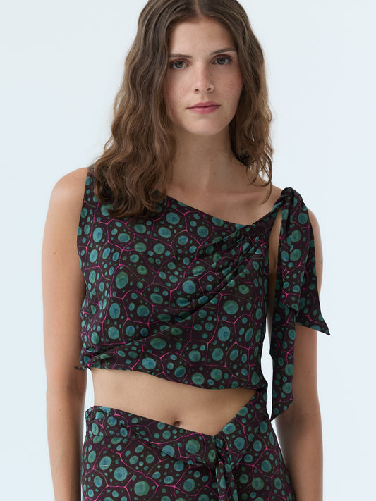 Mary Midnight Current Crop Top