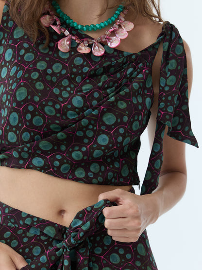Mary Midnight Current Crop Top