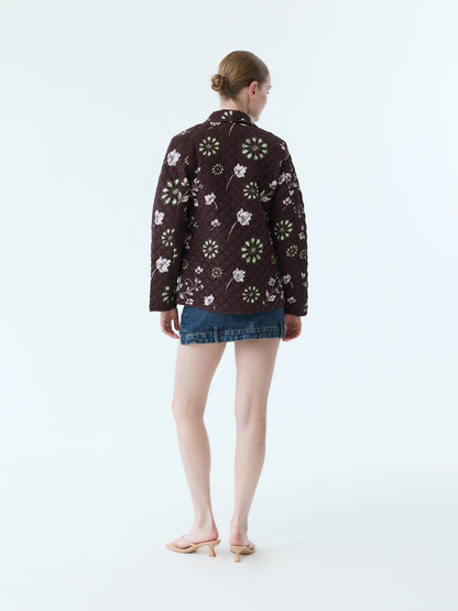 Quilted Bloom Wrap Jacket