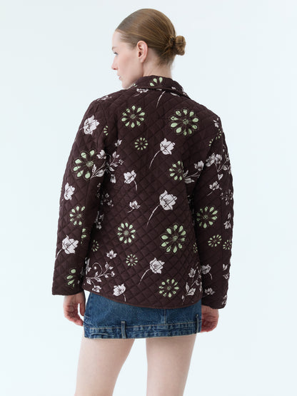 Quilted Bloom Wrap Jacket