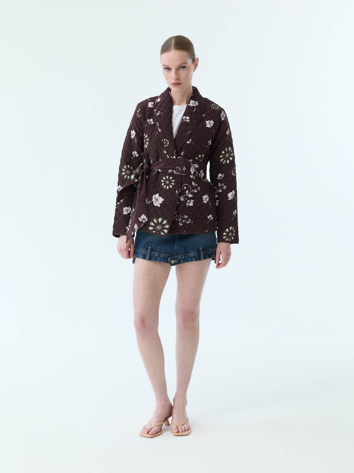Quilted Bloom Wrap Jacket