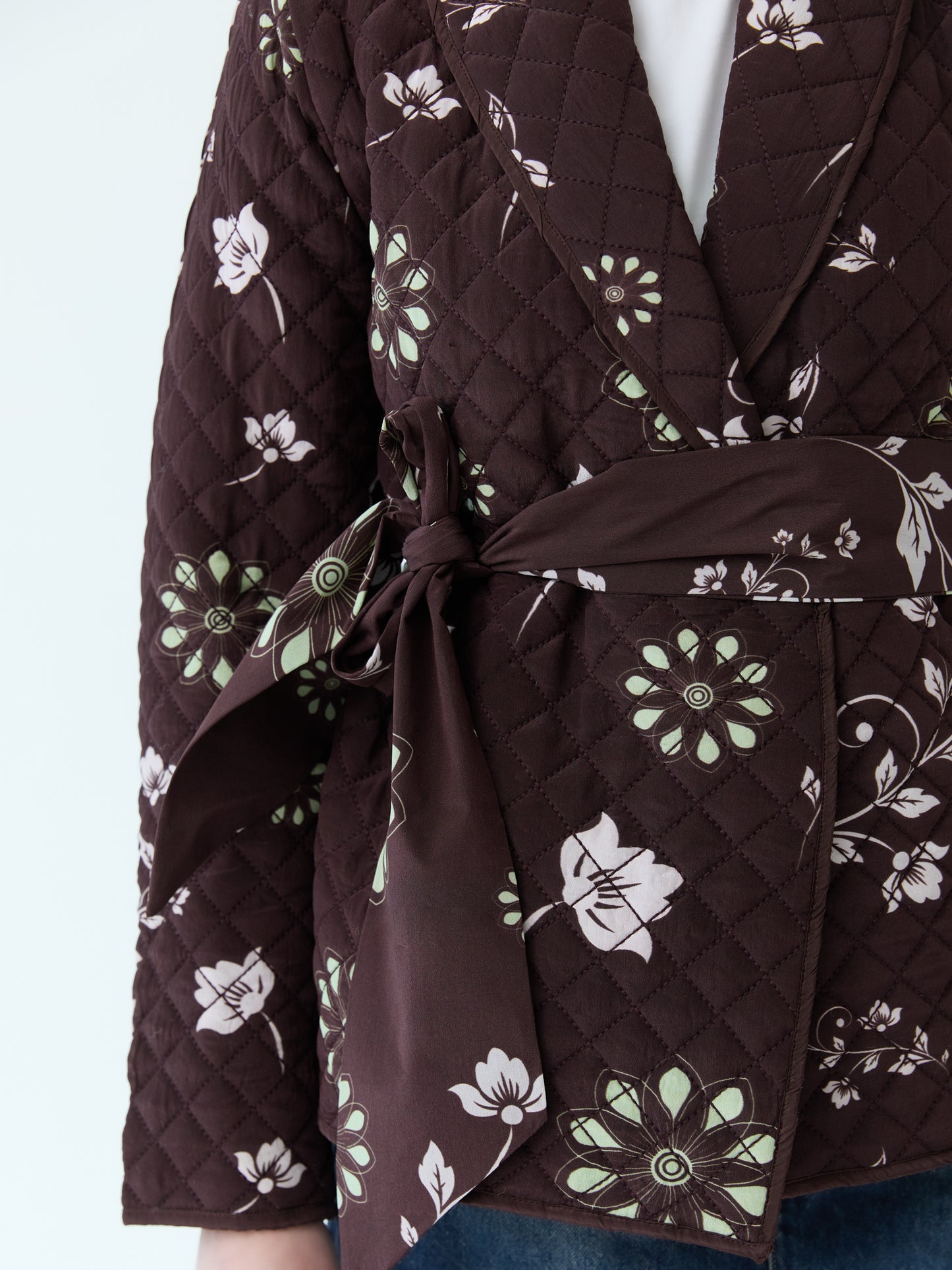 Quilted Bloom Wrap Jacket