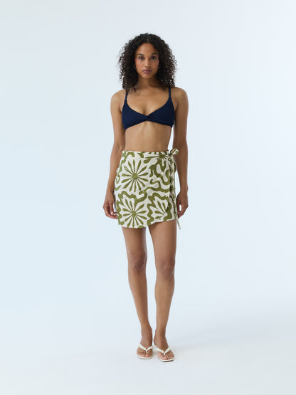 Jess Swirl Mini Wrap Skirt