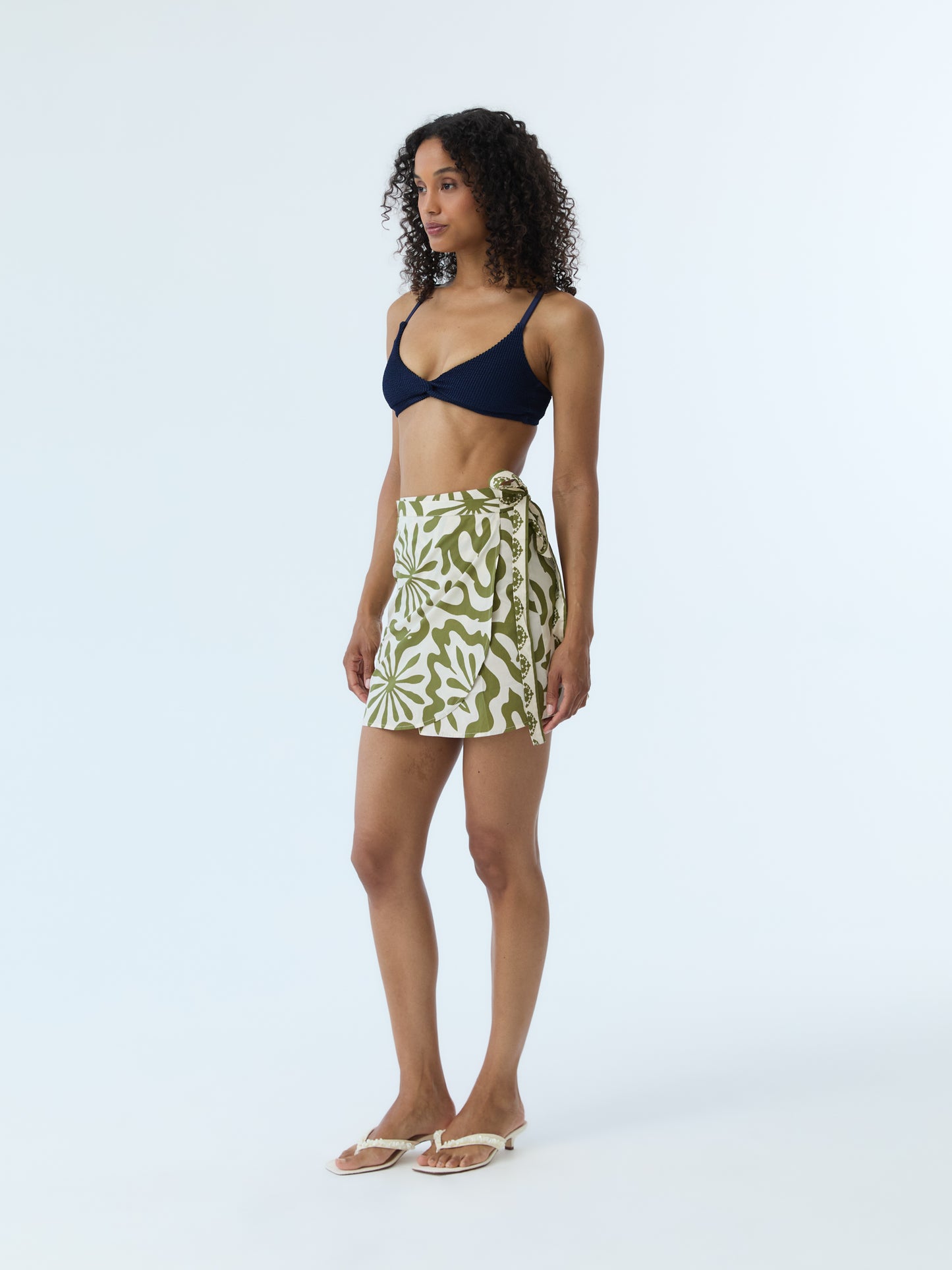 Jess Swirl Mini Wrap Skirt
