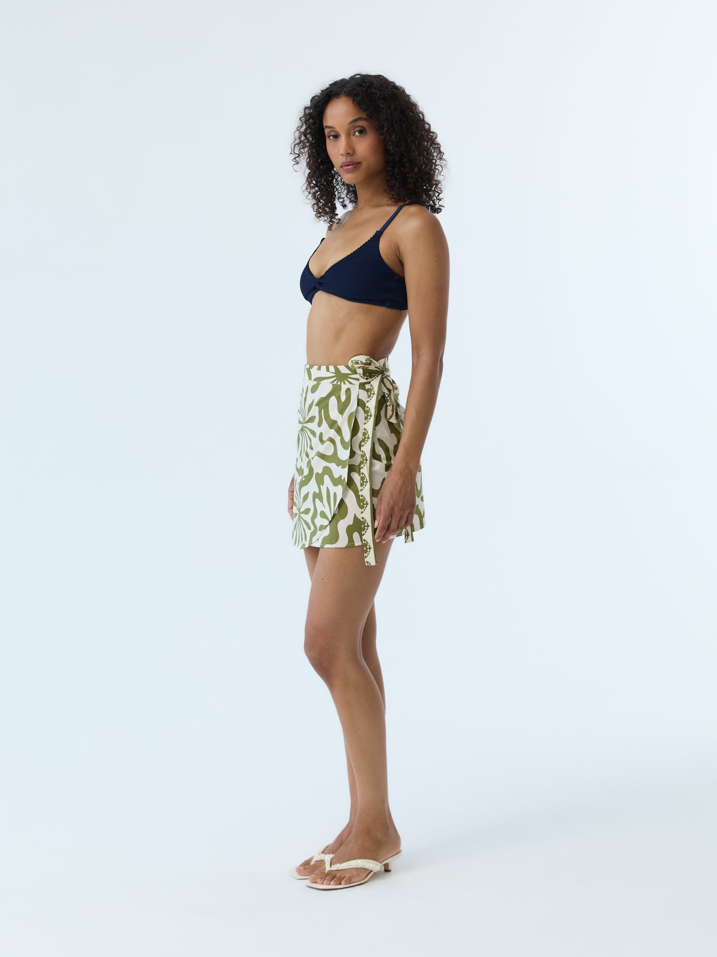Jess Swirl Mini Wrap Skirt