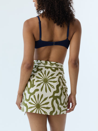 Jess Swirl Mini Wrap Skirt