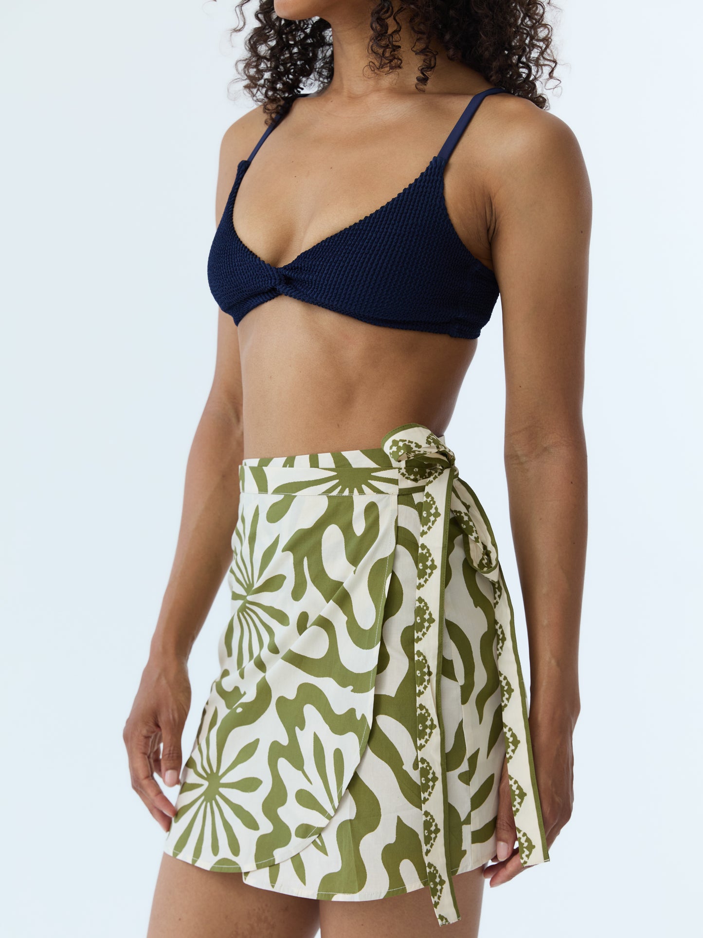 Jess Swirl Mini Wrap Skirt